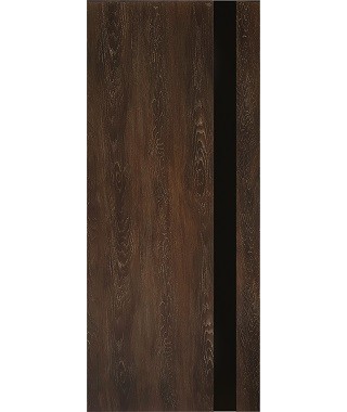 Дверь из экошпона Платинум П-3 Шале мореный (Черный лакобель)