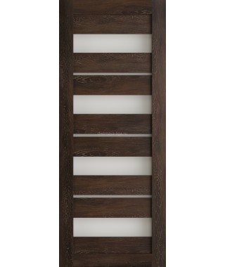 Дверь из экошпона Техно 15 Шале мореный (белое стекло)