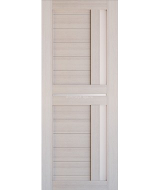 Дверь из экошпона Техно 9 Капучино (белое стекло)